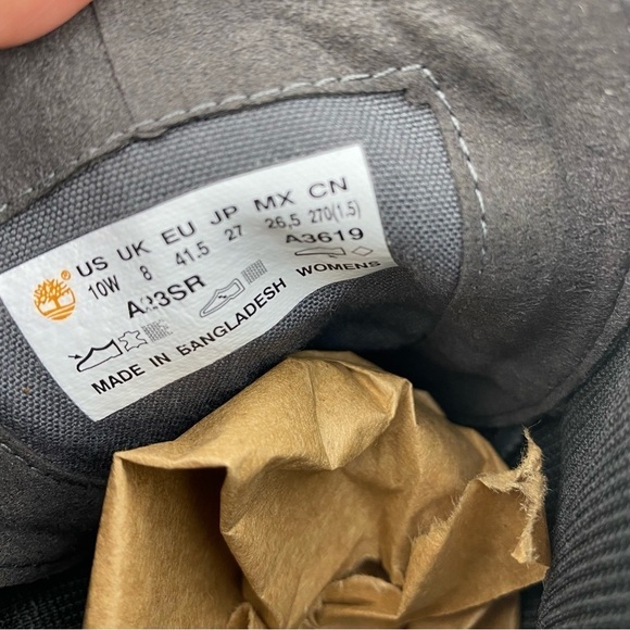 TIMBERLAND SILVER BLOSSOM LACE UP COMBAT BOOTS SIZE 10W - Picture 13 of 14